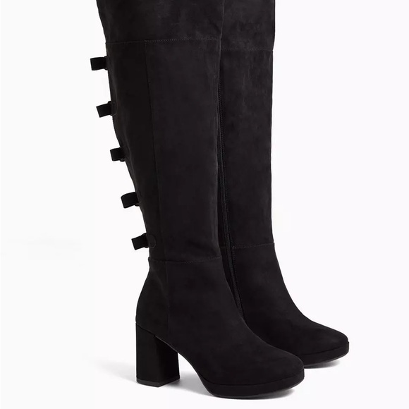 Torrid Black Over-the-Knee Boots with Bow Detail - Picture 3 of 7